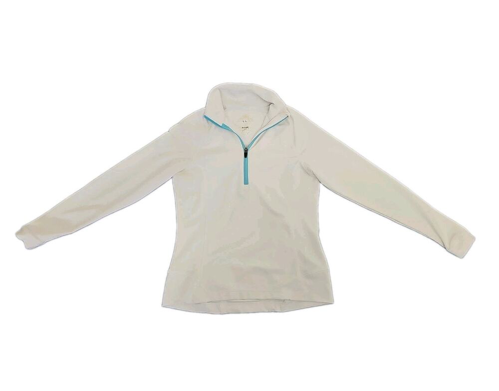 Peter Millar Half Zip Pocket Jacket Womens Small White Wicking Umbrella Logo Gym